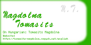 magdolna tomasits business card